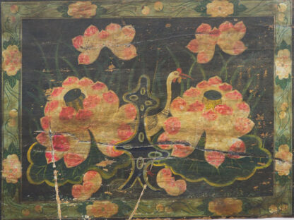 Baúl de ópera antiguo con flores de lotus (China, c.1900) #12