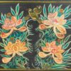 Baúl antiguo con un par de urracas ilustradas (China, c.1900) #29