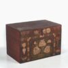 Baúl chino antiguo con ilustraciones de flores y jarrones (China, c.1900) #38