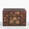 Baúl chino antiguo con ilustraciones de flores y jarrones (China, c.1900) #38