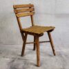 Silla de escuela vintage de madera (Francia, c.1950)