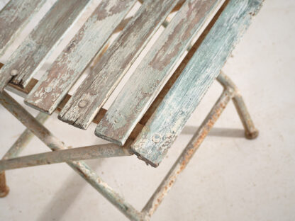 Chaise de jardin vintage blanche et verte (c.1960) #4 – Image 5