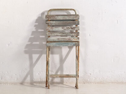 Silla de jardín vintage color blanco y verde (c.1960) #4