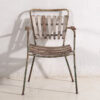 Silla de jardín vintage color blanco y rojo (c.1960) #20