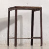 Taburete metálico rectangular industrial vintage (Francia, c.1950) #2