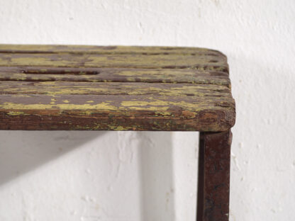 Vintage industrial rectangular metal stool (France, c.1950) #2 - Image 6