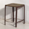 Taburete metálico rectangular industrial vintage (Francia, c.1950) #2
