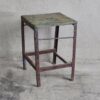 Taburete industrial vintage metálico rectangular (Francia, c.1950) #6