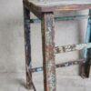 Taburete rectangular industrial vintage (Francia, c.1950) #8
