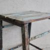 Taburete rectangular industrial vintage (Francia, c.1950) #8