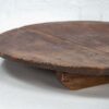 Tabla de cortar antigua redonda con patas (Francia, c.1920) #3