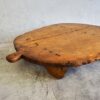 Antique oval cheese board with legs (France, c.1920) #7
