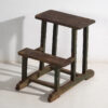Pupitre infantil antiguo de madera color verde (Francia, c.1930)
