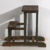 Pupitre infantil antiguo de madera color verde (Francia, c.1930)