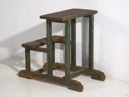 Pupitre infantil antiguo de madera color verde (Francia, c.1930)