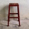 Tabouret industriel rectangulaire en métal vintage (Rép. Tchèque, vers 1950) – Image 2