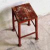 Tabouret industriel rectangulaire en métal vintage (Rép. Tchèque, vers 1950) – Image 3