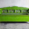 Ancien banc de jardin vert (Hongrie, vers 1900) – Image 3