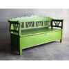 Ancien banc de jardin vert (Hongrie, vers 1900)