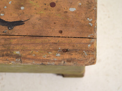 Taburete de madera vintage color verde (Rep.Checa, c.1950) - Imagen 7