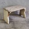 Tabouret vintage en bois blanc (République Tchèque, vers 1950)