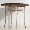 Mesa redonda antigua exterior de metal (Francia, c.1900)