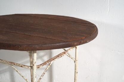 Antique round outdoor metal table (France, c.1900) - Image 11