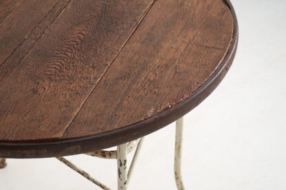 Antique round outdoor metal table (France, c.1900) - Image 4