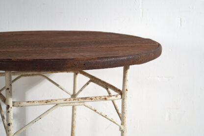 Antique round outdoor metal table (France, c.1900) - Image 6