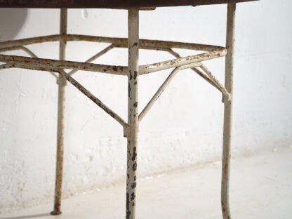 Antique round outdoor metal table (France, c.1900) - Image 7