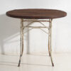 Mesa redonda antigua exterior de metal (Francia, c.1900)