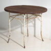 Mesa redonda antigua exterior de metal (Francia, c.1900)