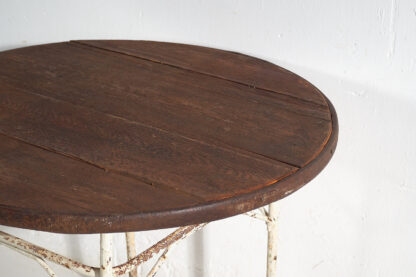 Antique round outdoor metal table (France, c.1900) - Image 10