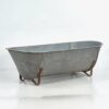 Bañera antigua de acero galvanizado (c.1920)