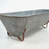 Bañera antigua de acero galvanizado (c.1920)