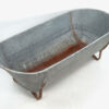 Bañera antigua de acero galvanizado (c.1920)