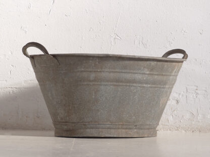 Barreño antiguo de acero galvanizado (c.1920)