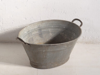 Barreño antiguo de acero galvanizado (c.1920)