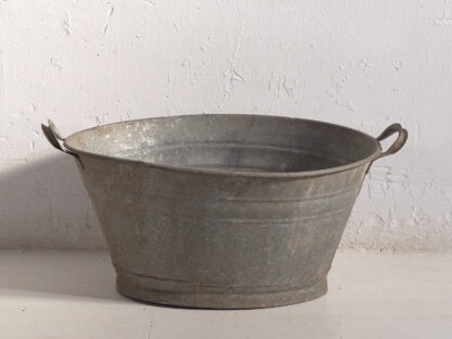 Barreño antiguo de acero galvanizado (c.1920)