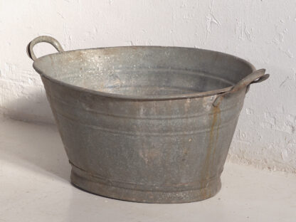 Barreño antiguo de acero galvanizado (c.1920)