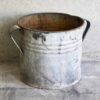 Cubo metálico antiguo de zinc galvanizado (c.1920) #8