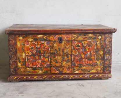 Antique solid wood trunk (Austria, c.1890) - Image 11