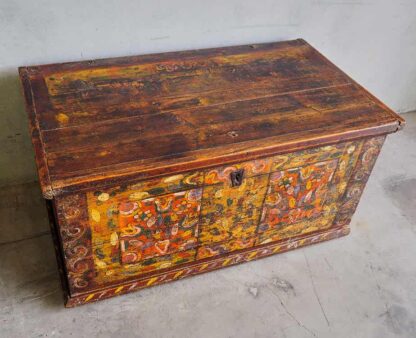 Antique solid wood trunk (Austria, c.1890) - Image 12