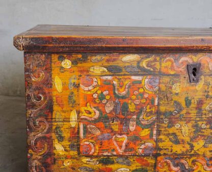 Antique solid wood trunk (Austria, c.1890) - Image 3