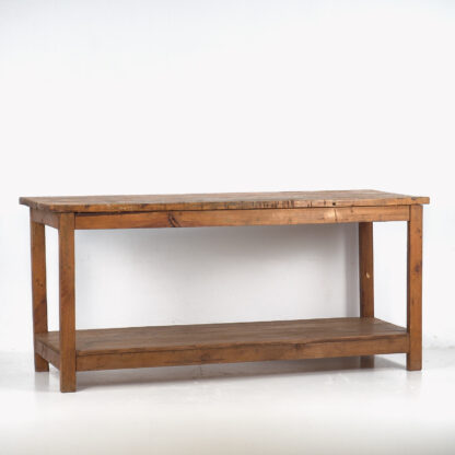 Mesa antigua larga de madera maciza (Francia, c.1900)