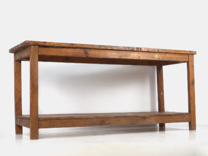 Mesa antigua larga de madera maciza (Francia, c.1900)