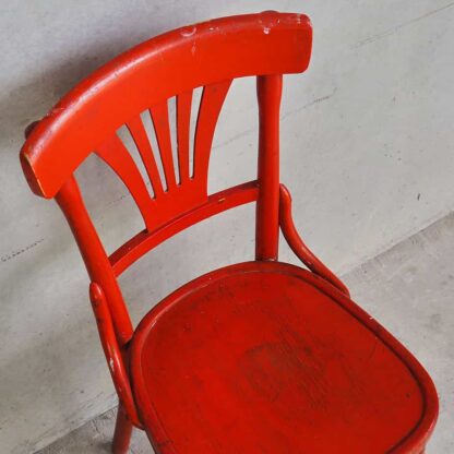 Antique Thonet red chair (c.1900) #1 - Image 2