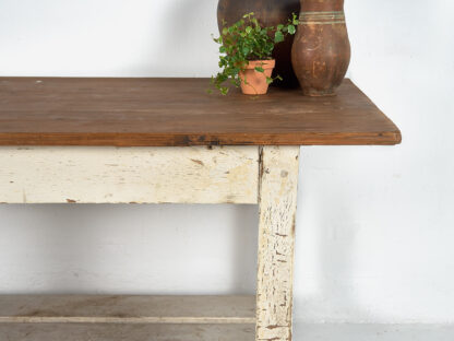 Mesa antigua Isla de cocina de madera maciza (Francia, c.1900)