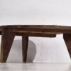 Mesa de centro redonda antigua de madera maciza (c.1920)