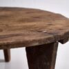 Mesa de centro redonda antigua de madera maciza (c.1920)